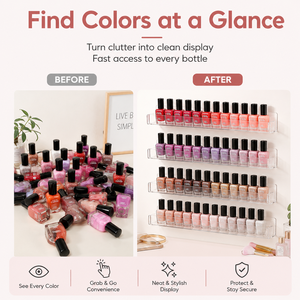 Organisateur de vernis à ongles personnalisé en acrylique, support mural pour 4 vernis, étagère de rangement pour épices, fabriqué par un grand fabricant - Product Image 3