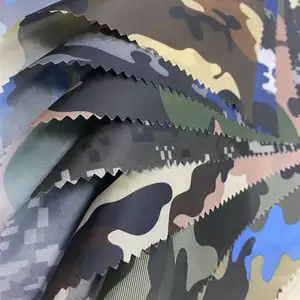 Camouflage Color Printing 190T Taffeta 100% Polyester Taffeta Fabric For Garmant