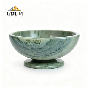 Bol à dîner en marbre de qualité supérieure, fait à la main au Maroc, décor de fête à domicile, motif géométrique, construction durable, personnalisable - Product Image 1