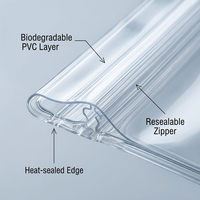 Sachet en plastique haute transparence pour bijoux, avec forme concave-convexe de précision, refermable, pour le stockage des pierres précieuses