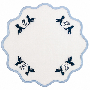 Serviettes en lin pur de 20 pouces à bord ondulé personnalisées, de haute qualité, festonnées, pour mariage, en lin européen, vente en gros - Product Image 1