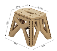 Tabouret pliant portable d'extérieur, ultra-léger, haute capacité de charge, chaise en plastique renforcée pour le camping, la pêche, tabouret carré, tabouret de camping