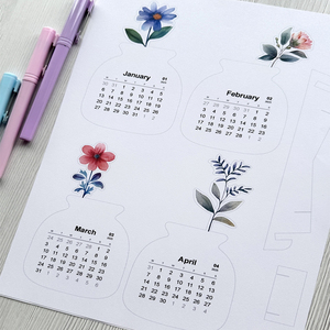 2025 Tùy Chỉnh In Ấn Và Cắt 3D Sáng Tạo Tự Làm Bình Hoa Sắp Xếp Máy Tính Để Bàn Trang Trí Mini Hoa Bàn Lịch - Product Image 6