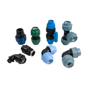 Raccords à compression rapide <span class=keywords><strong>en</strong></span> PP pour système de tuyauterie d'irrigation <span class=keywords><strong>en</strong></span> plastique HDPE de 20 à <span class=keywords><strong>110</strong></span> mm, coudes, tés et coupleurs - Product Image 1