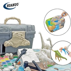 Jouets d'archéologie peints en couleur DIY 50pcs Lovely Dinosaur Drawing Set Kids Painting Toys - Product Image 2