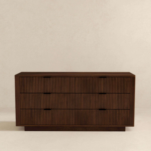 Mid Century Modern Solid Pine Wood Dresser with <b>6</b> <b>Drawers</b> TV Stand for Bedroom and Living Room Storage - Product Image 4