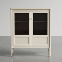 MYHOME French Modern Solid Oak Wood Bar Highgate Cabinet Drink Cabinet Living Room Furniture with Customized Color & Size