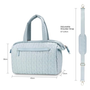 Borsa fasciatoio tote con chiusura a cerniera, <span class=keywords><strong>due</strong></span> tracolle <span class=keywords><strong>per</strong></span> uso quotidiano, da viaggio, da portare a spalla, tracolla regolabile, clip <span class=keywords><strong>per</strong></span> passeggino, borsa da ospedale - Product Image 3