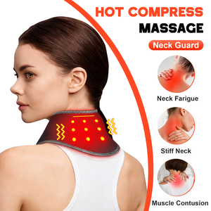 <span class=keywords><strong>Chauffe</strong></span>-mains et -pieds à chaleur vibrante infrarouge, physiothérapie, contrôleur sans fil, masseur de cou et d'épaules, compresse chaude, massage cervical - Product Image 1