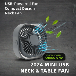 Mini Ventilador de <span class=keywords><strong>Aire</strong></span> Recargable, Portátil, de Doble Fuente de Alimentación, con Batería Eléctrica, Diseño Creativo Plegable para Escritorio, Hogar, Auto y RV - Product Image 2