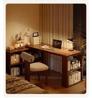 Meuble de bureau en bois moderne et simple, avec rangement, assemblé, écologique, durable et multifonctionnel, pour la maison et le bureau (vente en gros)