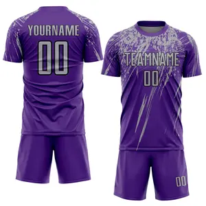 Completo da Allenamento Versione Tifosi all'Ingrosso, Maglia da <span class=keywords><strong>Calcio</strong></span> Retro Personalizzata Oversize Unisex Taglia 6XL <span class=keywords><strong>Viola</strong></span> - Product Image 3