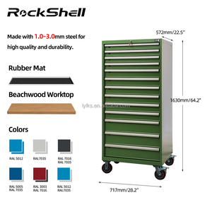 Rockshell Nhiệm Vụ Nặng Nề 13 Ngăn Kéo Công Cụ Xe Đẩy Kim Loại Thép Công Cụ Tủ Cơ Khí Công Cụ Hàng Giỏ Hàng Tủ Công Cụ Hộp Công Cụ Con Lăn Tủ - Product Image 2