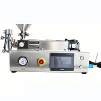Machine semi-automatique de haute précision pour huiles, lotions, sauces, beurre de cacahuète, crèmes épaisses et pâtes, avec commande servo et écran tactile PLC