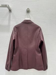 Abrigo de Cuero <span class=keywords><strong>para</strong></span> <span class=keywords><strong>Mujer</strong></span> 2026 con <span class=keywords><strong>Chaqueta</strong></span> Estilo Piloto, Abrigo de Cuero Genuino con Cuello Formal <span class=keywords><strong>para</strong></span> <span class=keywords><strong>Mujer</strong></span> - Product Image 6
