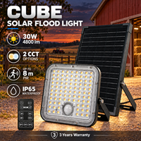 Projecteur solaire LED étanche IP65, garantie 3 ans, télécommande, lumière de sécurité extérieure pour la maison, le jardin et le paysage, détecteur de mouvement