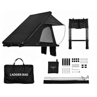 Tente de toit rigide en aluminium pour voiture 4x4, imperméable, en tissu Oxford 600D coupe-vent, avec accessoires complets