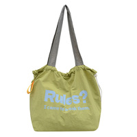 Sac à bandoulière grande capacité tendance style lettre pour étudiantes, sac fourre-tout pour femmes