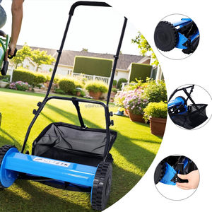Tay đẩy 16inch có thể điều chỉnh 5-Blade đẩy Reel Máy cắt cỏ với hiệu quả bắt cỏ, điều chỉnh chiều cao (màu xanh) cỏ cắt - Product Image 5