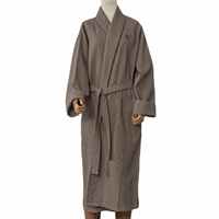 Peignoir épais en tissu gaufré, col châle, unisexe, ceinturé, ultra doux, pour hôtel et spa, promotionnel, vêtements de nuit, service ODM