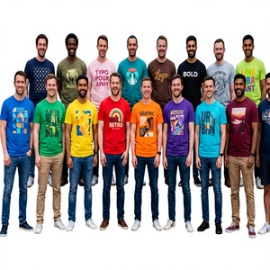 Camiseta de Manga Corta para Hombre, Talla Grande, Ecológica, Estampada, de Algodón Suave, Cuello Redondo, Cómoda, en Diferentes Colores - Product Image 1