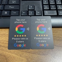 Impresión personalizada 13,56 MHz 215 Chip Google Review Tarjeta NFC