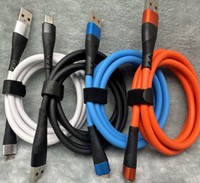Precios Razonables, Cable USB-C a Tipo-C de 5.5OD 1M, Resistente al Silicona, Multifuncional, Transferencia de Datos, Carga Rápida de 66W 6A