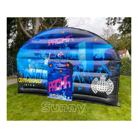 Tente de discothèque gonflable en PVC Oxford avec pompe à air électrique, taille personnalisable, pour anniversaire, mariage, fête, jardin, extérieur