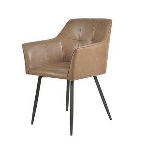 Precio barato de Bazhou fábrica de muebles para el hogar de metal moderno tapizado PU Silla de comedor de cuero al por mayor - Product Image 2