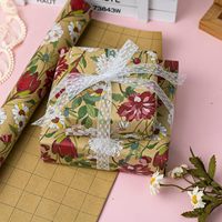 Kertas Kado Motif Bunga Liar Gulungan 17 Inci X 16,5 Kaki Kertas Kado Kraft Ramah Lingkungan Kertas Kemasan Kerajinan