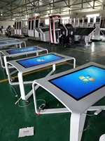 Mesa de Centro Interactiva Digital con Pantalla Táctil LCD Inteligente 4K HD para Juegos, con Sistema Android/Windows para Fines Educativos