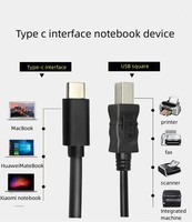 Printer kabel Data Tipe c ke USB MINI 3.0 Laptop terhubung ke Printer kotak Hard Disk, pemindai, Faks, mesin terintegrasi, dll.