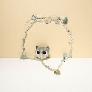 Bracelet bohème <span class=keywords><strong>hippie</strong></span> fait main en macramé pour femmes, corde en coton avec breloque hibou en résine, perles à thème animal, réglable, cadeau de festival - Product Image 3