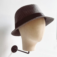 Mannequin Mural Tissu, Présentoir Chapeau Perruque, Tête de Mannequin en Mousse à Piquer pour Accessoires