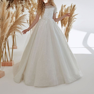 <span class=keywords><strong>Vestido</strong></span> <span class=keywords><strong>de</strong></span> Primera Comunión Bordado a Mano con Lentejuelas para Niñas, Elegante <span class=keywords><strong>Vestido</strong></span> <span class=keywords><strong>de</strong></span> Dama <span class=keywords><strong>de</strong></span> Honor para Fiesta, <span class=keywords><strong>Vestido</strong></span> <span class=keywords><strong>de</strong></span> Princesa con Cola Larga - Product Image 1