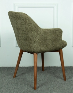 Sedia da Pranzo Nordica in Legno Senza Braccioli Imbottita per Caffetteria Hotel Ristorante - Product Image 4