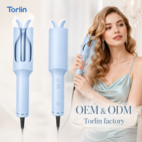 Torlin 220 ℃   Alat Pengeriting Rambut Putar 100-240V Layar LED Mati Otomatis 10 Menit OEM Alat Pengeriting Rambut Keramik 1,5 Inci Produsen
