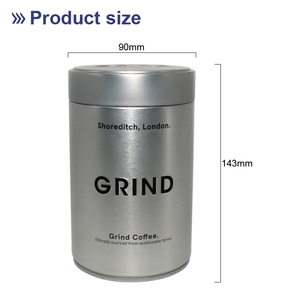 Customized Luxury Eco-Friendly Metal Coffee <strong>Tea</strong> Tin Canister Airtight Empty Powder Cans Printed Bean Tins Customizable Color - Product Image 2