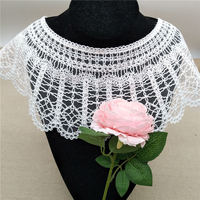 Collier en dentelle de haute qualité avec broderie en maille, colliers en voile, tissu en dentelle française écologique, technique de guipure