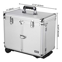 Tondeuse Tondeuse Portable Mobile Barber Station Boîte À Outils Roulant Maquillage Salon De Coiffure Styliste Train Case