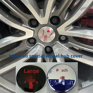 Couvre-roue Ghibli President GTS 60 mm avec <span class=keywords><strong>logo</strong></span> <span class=keywords><strong>Maserati</strong></span> Trident en finition noir/rouge/argent pour <span class=keywords><strong>Maserati</strong></span> - Product Image 4