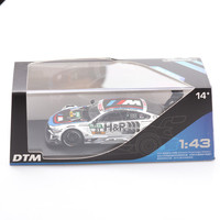 Maquette de Voiture de Course M4 moulée sous Pression à l'Échelle 1:43, Modèle Réduit de Simulation, Décoration avec Vitrine en Acrylique