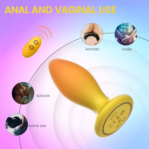 Adult Wireless <b>Remote</b> Control Butt Plug Anal Sex Toy with 10-Frequency <b>Vibration</b> IPx6 Waterproof Eco-Friendly Silent Design - Product Image 5