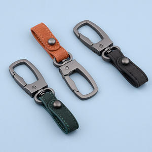 New Design Creative Car Key Rings Gift Wholesale Personality Men Business Metal Leather <b>Keychain</b> <b>Custom</b> - Product Image 3