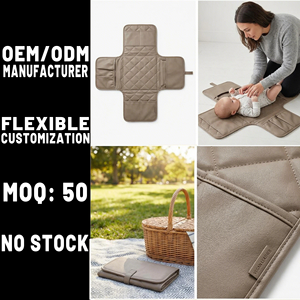 Tapis à <span class=keywords><strong>langer</strong></span> matelassé en PU personnalisé par le fabricant, imperméable, facile à nettoyer, <span class=keywords><strong>pliable</strong></span>, pour sac à couches - Product Image 1
