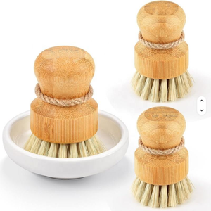 Küchen-Spülbürste mit Holzgriff und Sisal-Kokos, Multifunktionale Reinigungswerkzeuge, Küchen-Scheuerbürste - Product Image 1