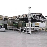 Estructura de Techo de Aluminio para Escenario 10x8m 12x10m, para Conciertos, Festivales y Eventos al Aire Libre, Sistema de Iluminación Modular Resistente, Personalizable con Conexión por Perno