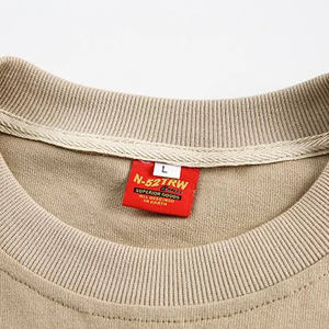 Camiseta con logotipo bordado para hombre, camisetas de manga larga de doble capa, ropa de calle con cuello redondo para hombre - Product Image 5