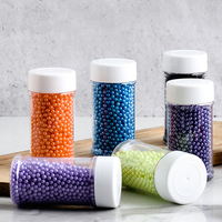 Directe d'usine mélange couleur comestible bonbons moulés nacré 4mm coloré nonpareils dans 85g bouteille pour cupcake macaron décoration