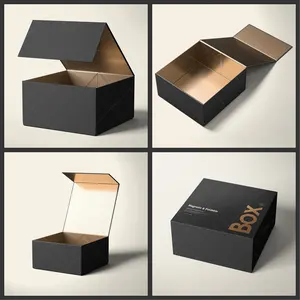 Customized Rigid Cardboard Paper Packaging Cosmetics Perfume Oil Magnetic Closure Lid Present Gift Box With Eva Foam Insert